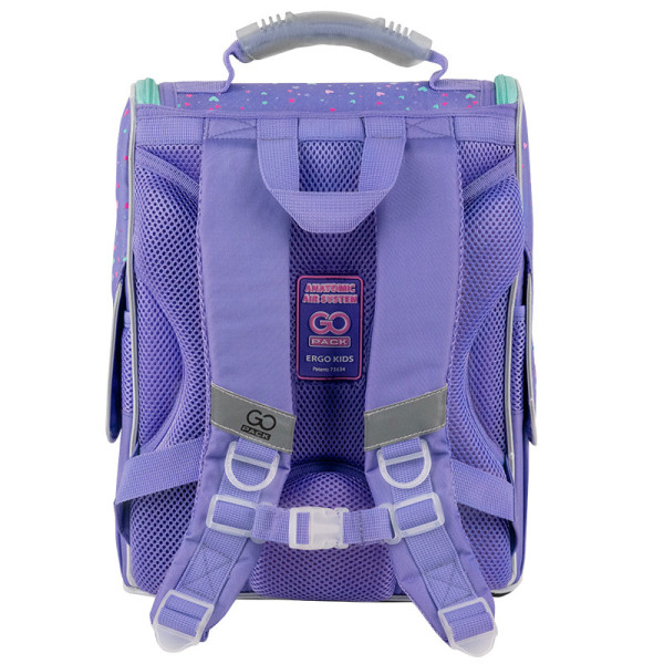 Рюкзак шкільний каркасний GoPack Summer Ice Cream GO25-5001S-2  подарунок олівці Kite  34x26x13 фіолетовий
