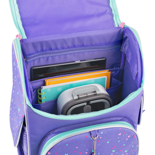 Рюкзак шкільний каркасний GoPack Summer Ice Cream GO25-5001S-2  подарунок олівці Kite  34x26x13 фіолетовий