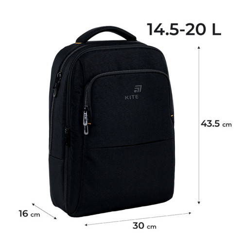Рюкзак Kite K25-2579L  подарунок пляшка  43,5x30x16  чорний