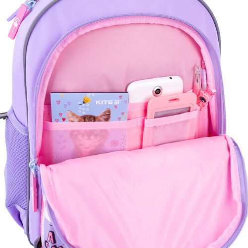 Рюкзак шкільний GoPack Education Cute Ears GO26-182M-4  подарунок пляшка Kite  (на зріст дитини 130 - 145 см)