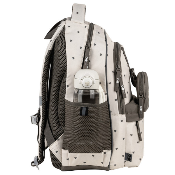 Рюкзак для школи GoPack Beige Polka Dots GO26-182M-3  подарунок ланчбокс Kite з наповненням