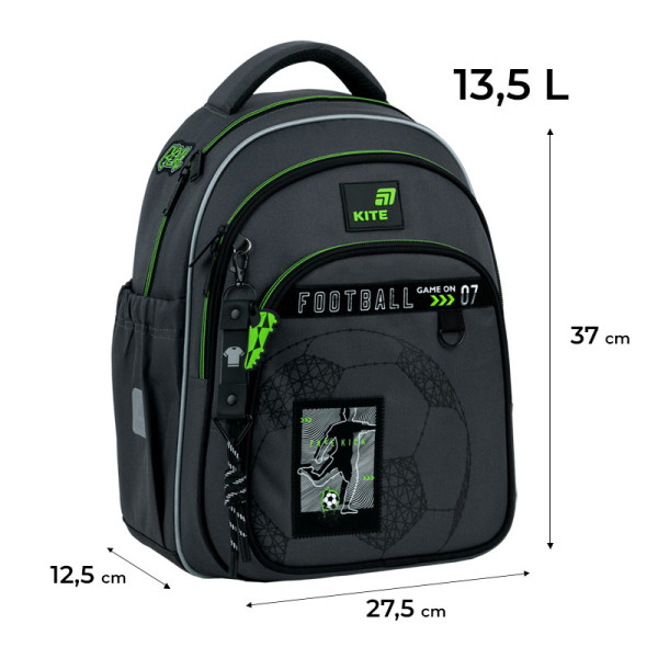 Шкільний рюкзак Kite Goal K26-763S-3  подарунок ланчбокс та олівці  зовнішні габарити 37x27,5х12,5