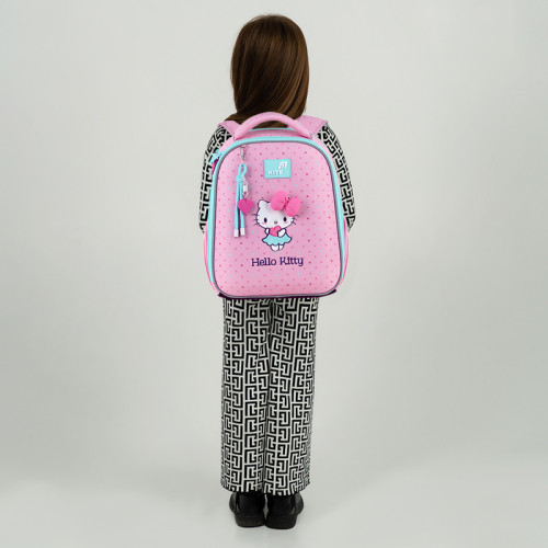 Рюкзак шкільний каркасний Kite Hello Kitty HK26-555S-1  подарунок олівці та пенал зовнішні габарити 36,5x27x15,5