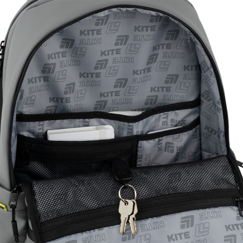Рюкзак Kite Education teens Grey K26-2721L-1  подарунок пляшка  (на зріст дитини 145-175 см)