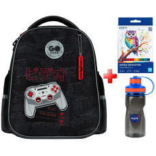 Рюкзак шкільний напівкаркасний GoPack Education Play GO26-165S-6  подарунок олівці та пляшка Kite (на зріст дитини 115 — 130 см)