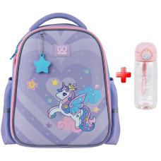 Рюкзак шкільний напівкаркасний GoPack Cute Pony GO25-165S-1  подарунок пляшка Kite