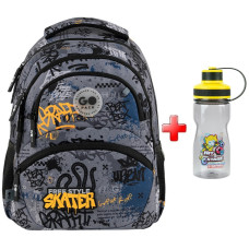 Рюкзак шкільний GoPack Education Free Style GO26-175M-5  подарунок пляшка Kite  (на зріст дитини 130 — 145 см)