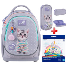 Шкільний рюкзак Kite Studio Pets SP26-724S  подарунок олівці та пенал  зовнішні габарити 36x27x16