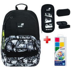Шкільний рюкзак Kite Anime Boy K26-585M-5  подарунок фарби та пенал  зовнішні габарити 40x29x14