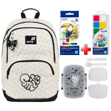 Шкільний рюкзак Kite Shimmer&Smile K26-585M-2  подарунок ланчбокс, фарби та олівці  зовнішні габарити 40x29x14