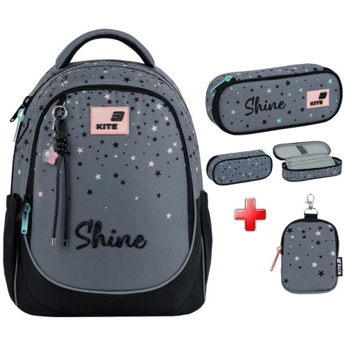 Шкільний рюкзак Kite Shine K26-700M-2  подарунок пенал Kite  зовнішні габарити 38x28x16