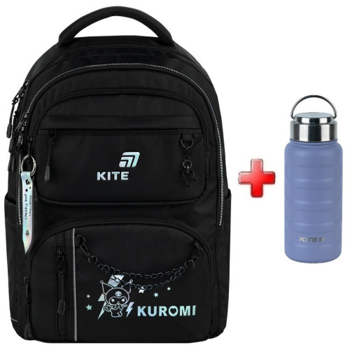 Рюкзак Kite Education teens Kuromi HK26-2594M  подарунок термос  (на зріст дитини 130-145 см)