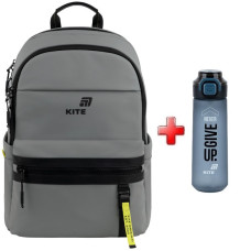 Рюкзак Kite Education teens Grey K26-2721L-1  подарунок пляшка  (на зріст дитини 145-175 см)