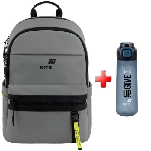 Рюкзак Kite Education teens Grey K26-2721L-1  подарунок пляшка  (на зріст дитини 145-175 см)