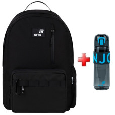 Рюкзак Kite Education teens Black K26-949L-3  подарунок пляшка  (на зріст дитини 145-175 см)