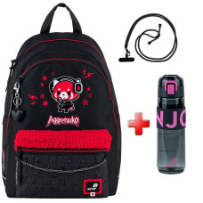 Рюкзак Kite Education teens Aggretsuko AR25-2575M  подарунок пляшка Kite  (на зріст 140 — 160 см)