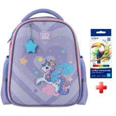 Рюкзак для школи напівкаркасний GoPack Cute Pony GO25-165S-1  подарунок олівці  (на зріст дитини 115-130 см)